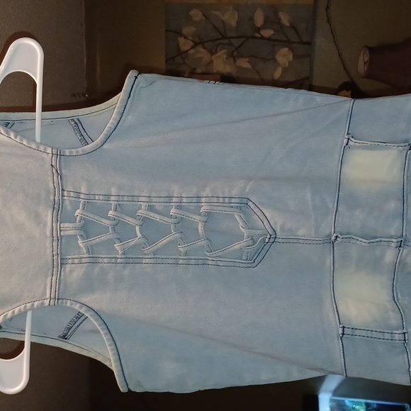 Denim Sleeveless Jumpsuit Small - Picture 7 of 10
